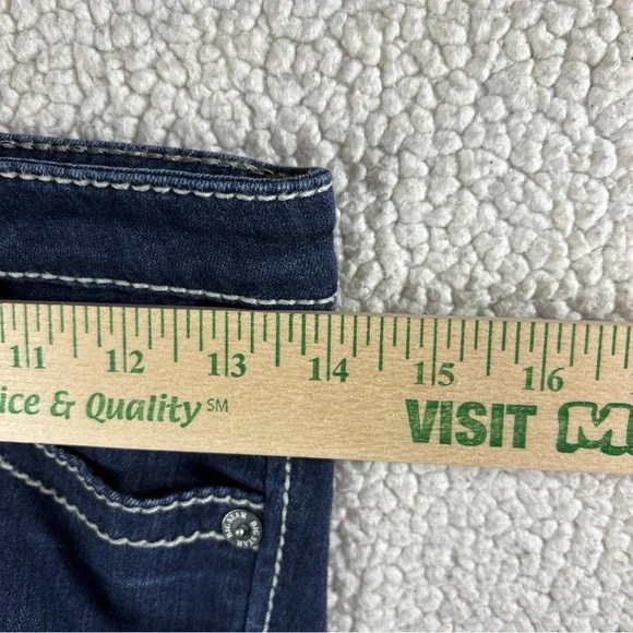 Big Star Liv Skinny Thick Stitch Jeans Women’s 26 R Stretch Dark Wash Low Rise - Picture 5 of 16